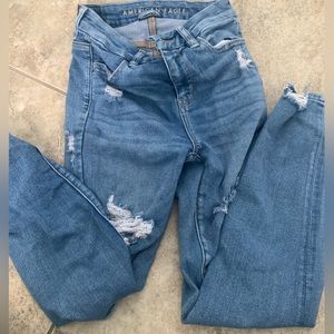 1 pair of american eagle jeans and 1 pair of american eagle shorts.